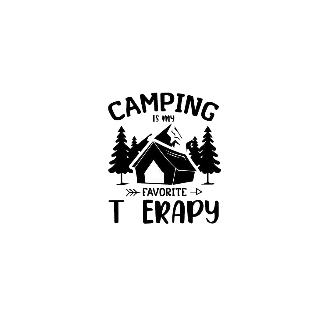 Camping Is My Favorite Therapy Sticker